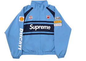 Supreme Ducati Track Jacket Light Blue - authentic Supreme apparel