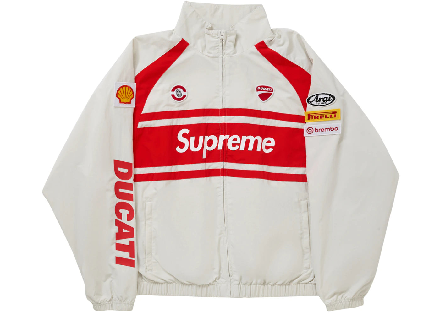 Supreme Ducati Track Jacket Light Grey - vue secondaire A