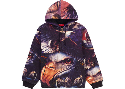 Supreme Eagle Hooded Work Jacket Pink - apparel view 2