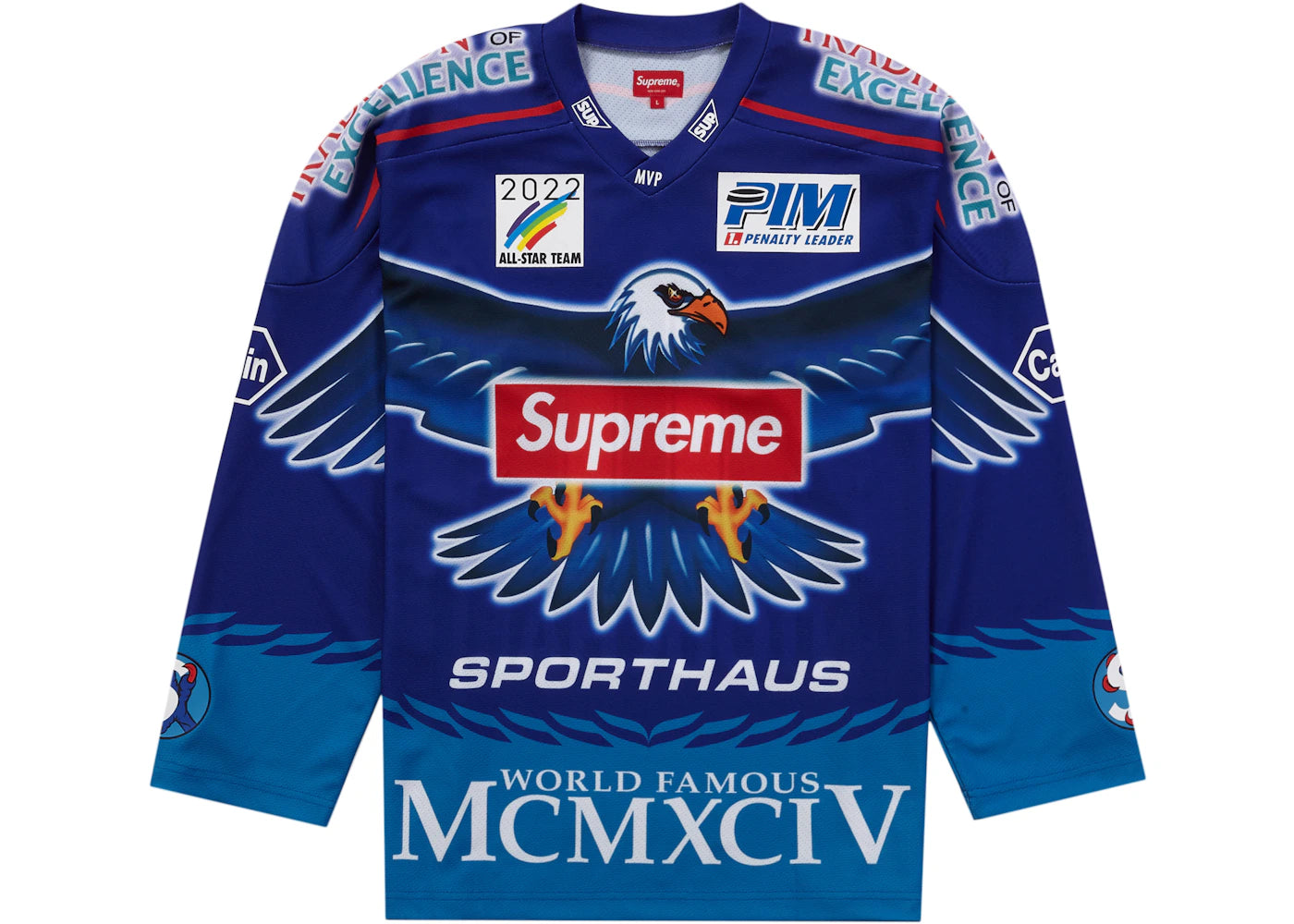 Supreme Eagle Moto Jersey Royal - vue secondaire A