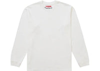 Supreme Embroidered Collar L/S Top White