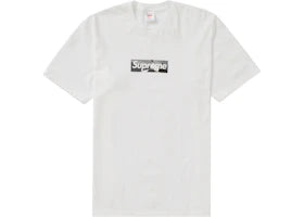 Supreme Emilio Pucci Box Logo Tee White/Black - vue 360