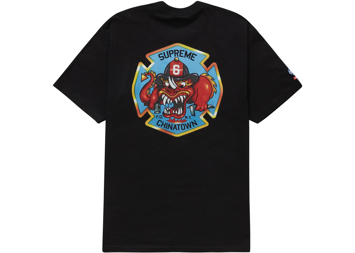 Supreme FDNY Engine 9 Tee Black - vue secondaire B