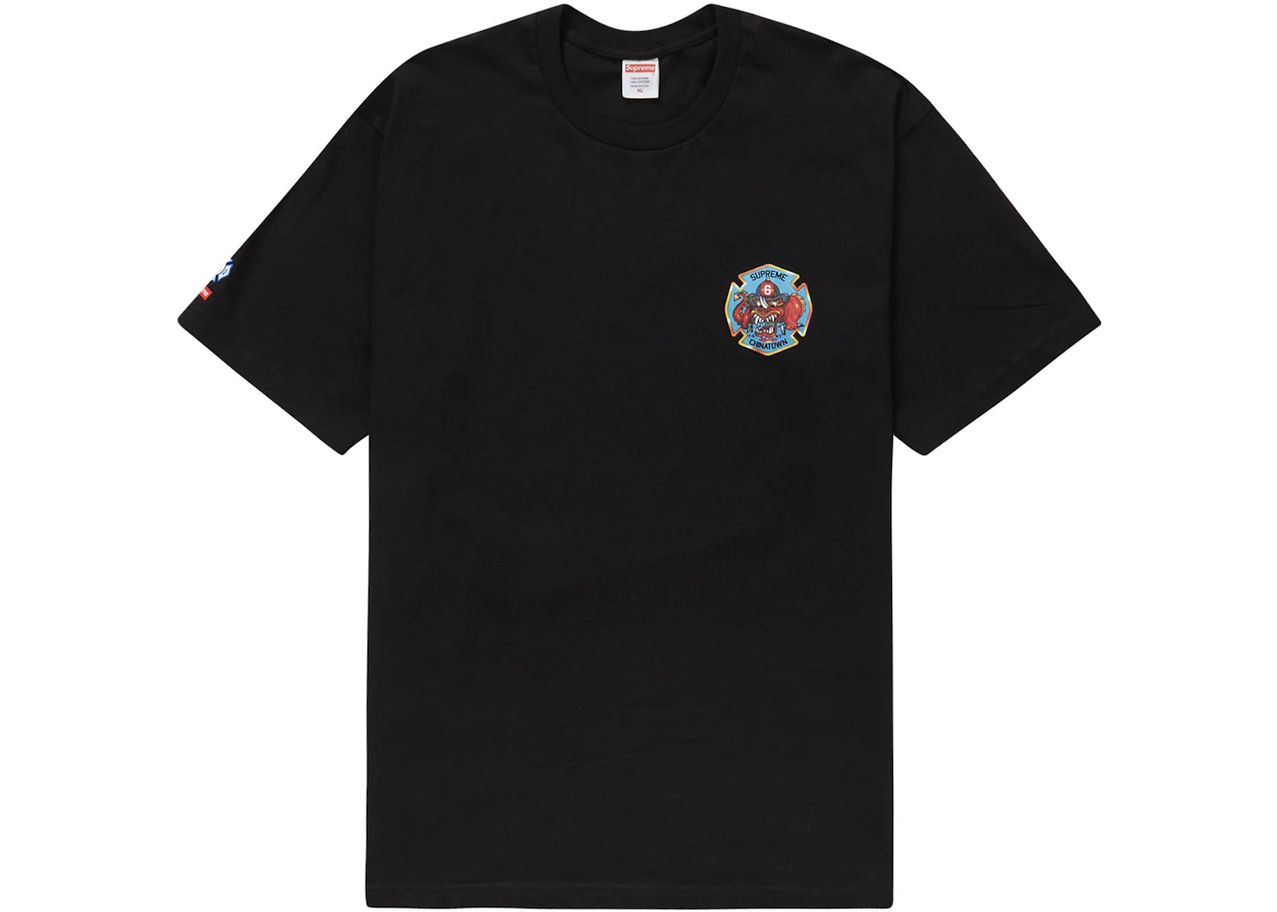 Supreme FDNY Engine 9 Tee Black - vue secondaire A