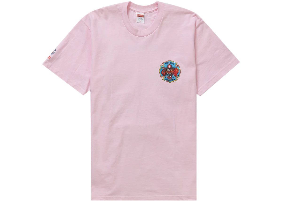Supreme FDNY Engine 9 Tee Light Pink - vue secondaire A