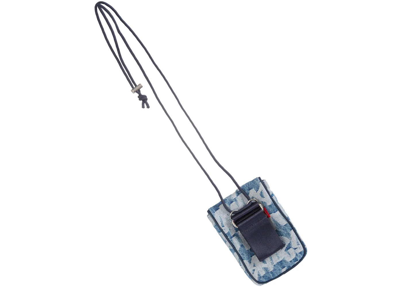 Supreme Fat Tip Jacquard Denim Neck Pouch Blue - vue secondaire B