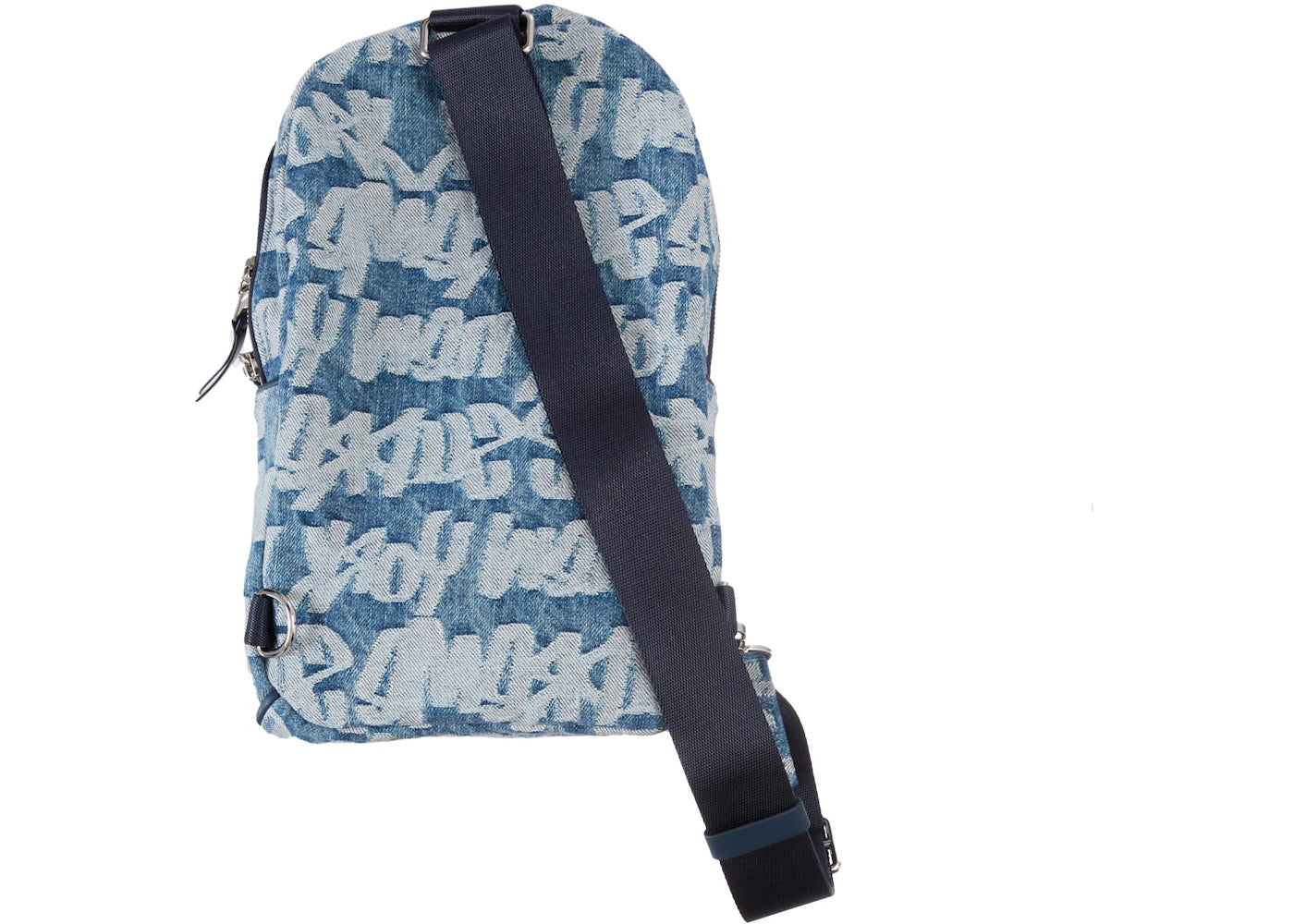 Supreme Fat Tip Jacquard Denim Sling Bag Blue - vue secondaire B