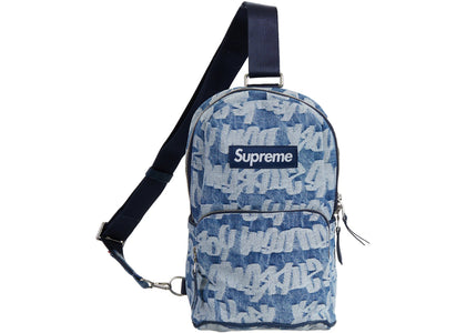 Supreme Fat Tip Jacquard Denim Sling Bag Blue - product view 2