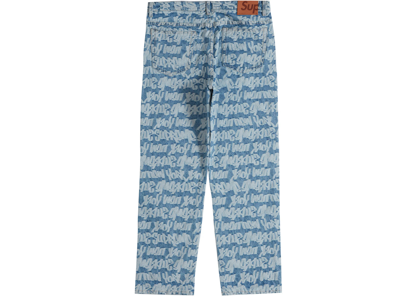 Supreme Fat Tip Jacquard Regular Jean Blue - vue secondaire B