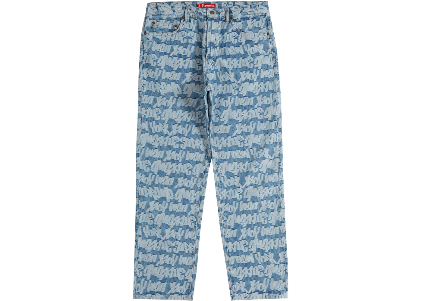 Supreme Fat Tip Jacquard Regular Jean Blue - vue secondaire A