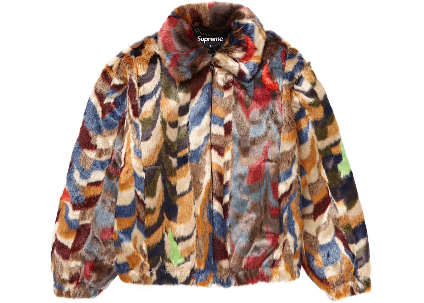 Supreme Faux Fur Bomber Jacket Multicolor - vue secondaire A