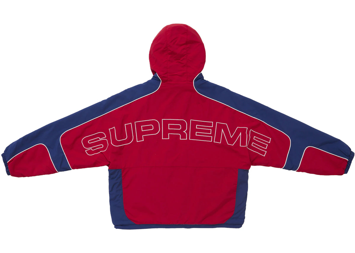 Supreme Wende-Trainingsjacke mit Kapuze aus Kunstpelz, Rot - vue secondaire A