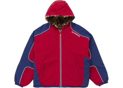 Supreme Faux Fur Reversible Hooded Track Jacket Red sneakers - authentic Supreme shoes