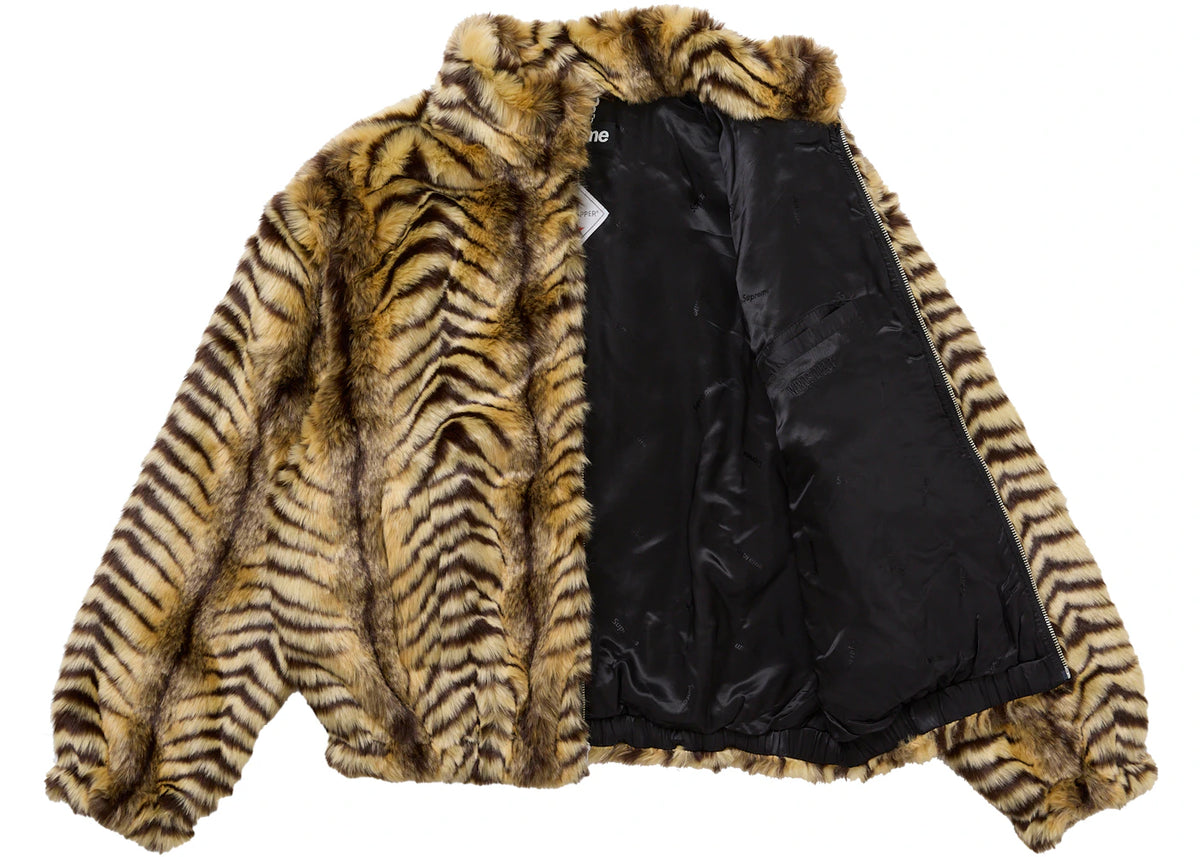Supreme Faux Fur WINDSTOPPER Bomber Jacket Tan - vue secondaire B