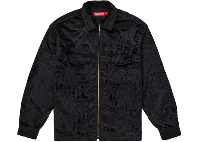 Supreme Faux Fur Zip Up Shirt Black