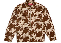 Supreme Faux Fur Zip Up Shirt Cow