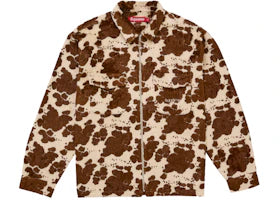 Supreme Faux Fur Zip Up Shirt Cow
