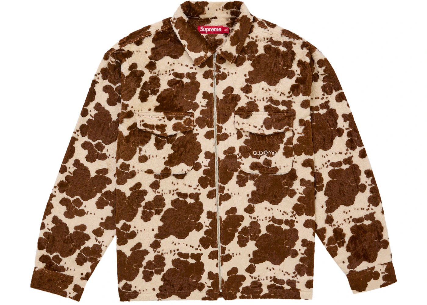 Supreme Faux Fur Zip Up Shirt Cow - vue secondaire A