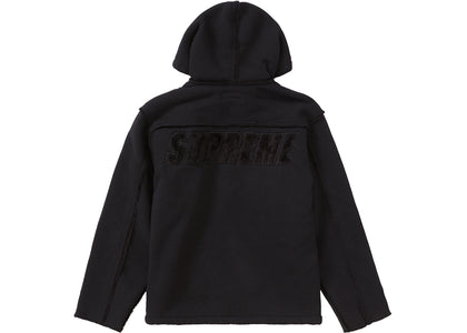 Supreme Faux Shearling Hooded Jacket Black - apparel view 2
