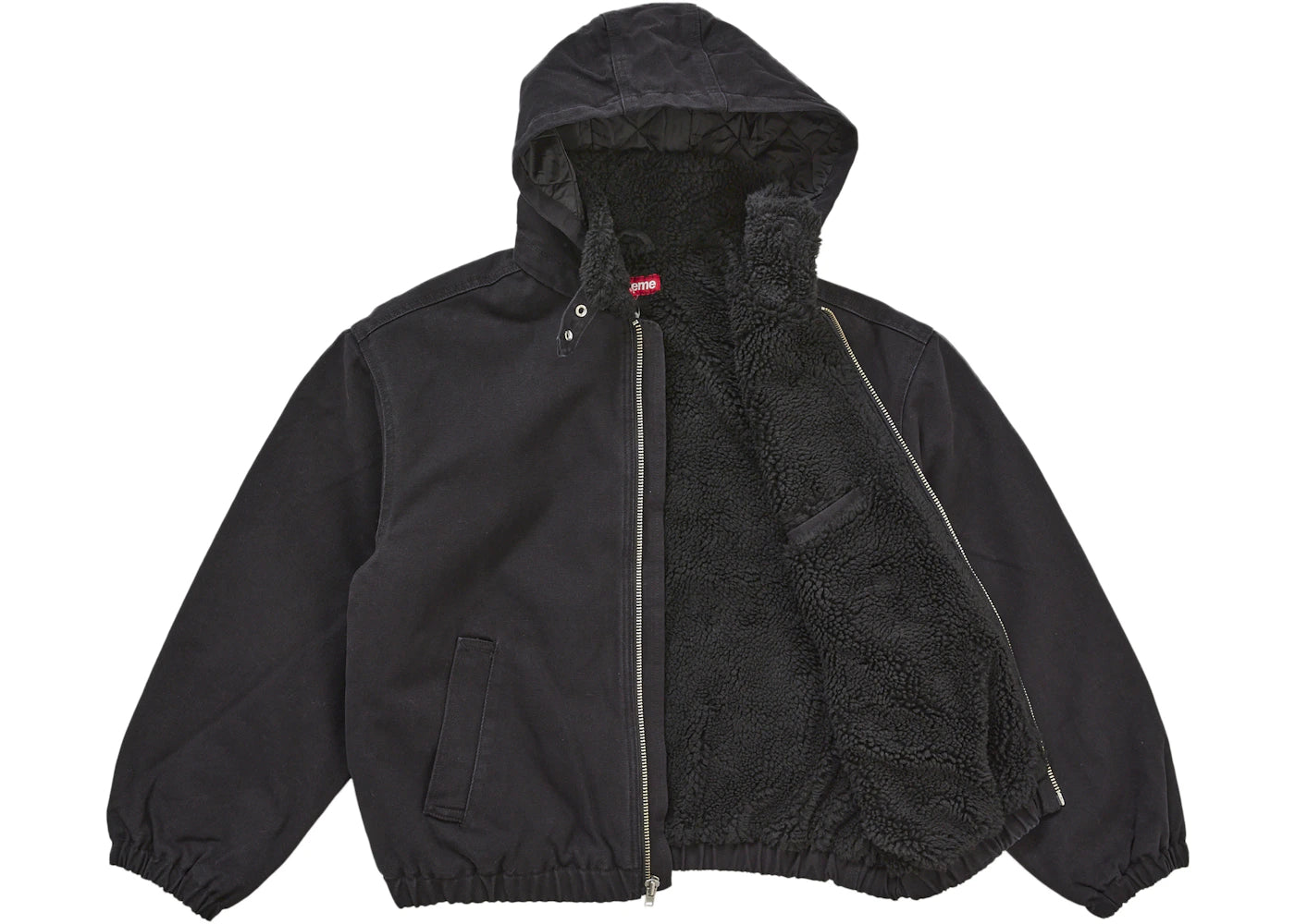 Supreme Bomberjacke mit Kunstfellfutter (Herbst/Winter 2025) Schwarz