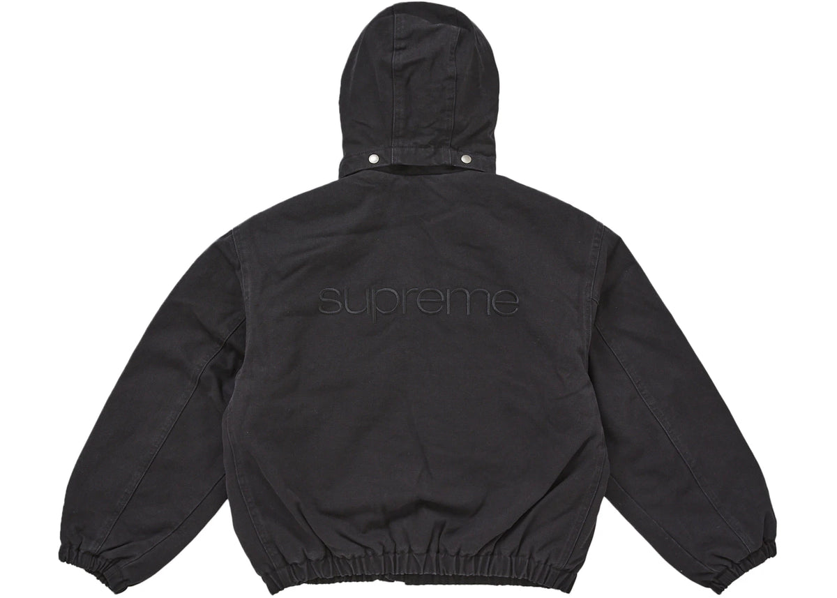 Supreme Faux Sherling Lined Bomber Jacket (FW25) Black - vue secondaire B