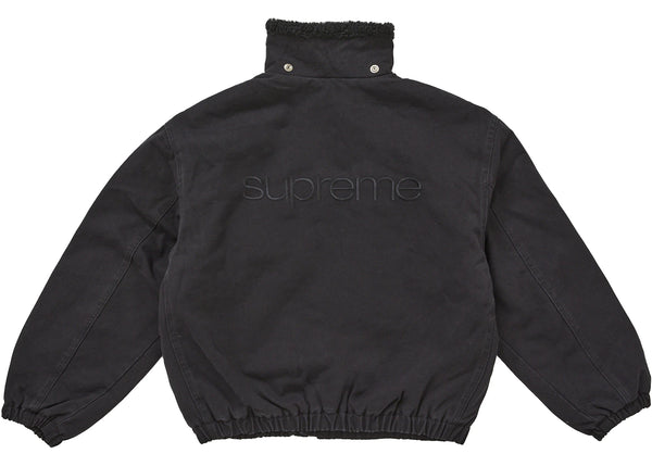 Supreme Faux Sherling Lined Bomber Jacket (FW25) Black