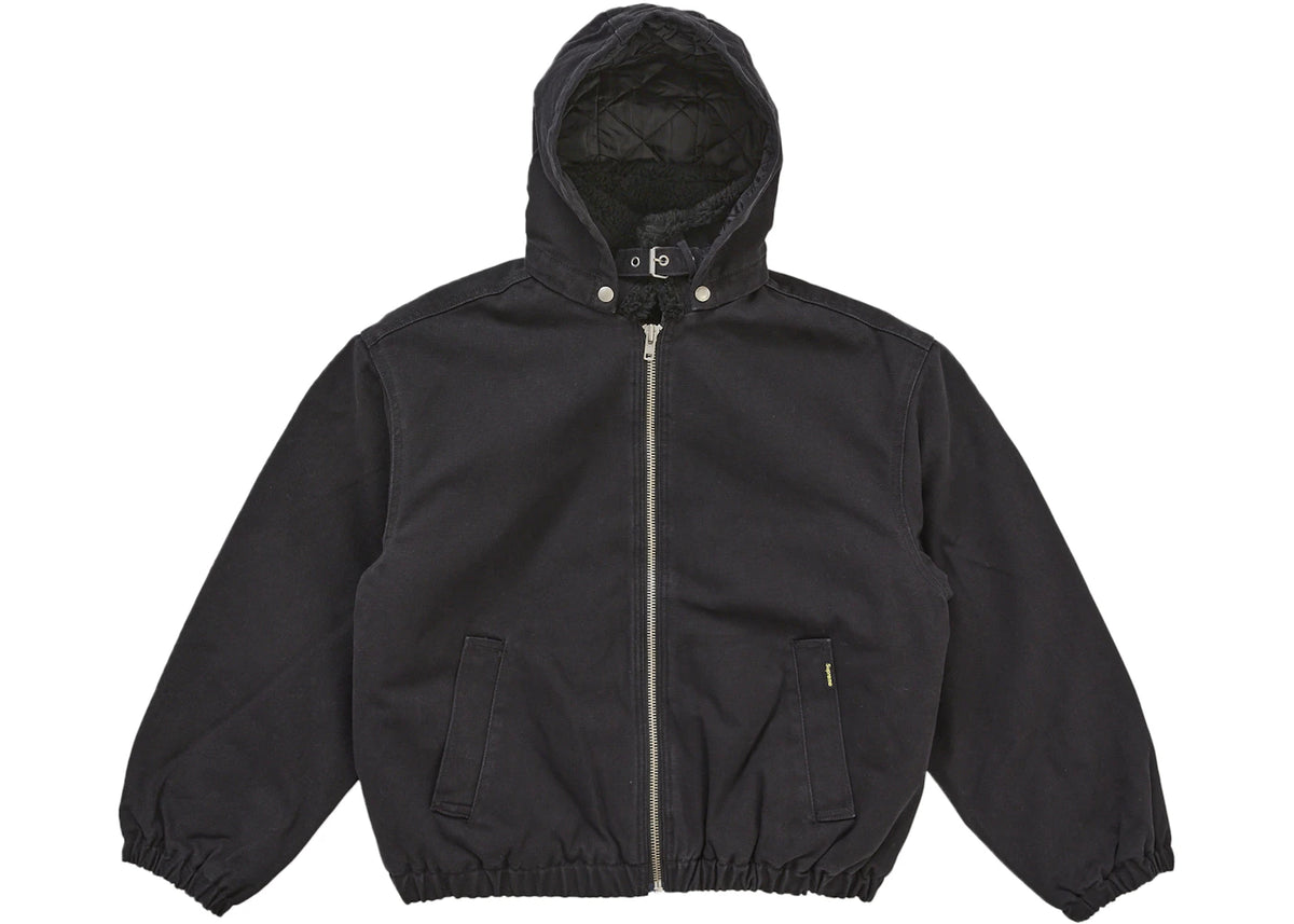 Supreme Faux Sherling Lined Bomber Jacket (FW25) Black - vue 360