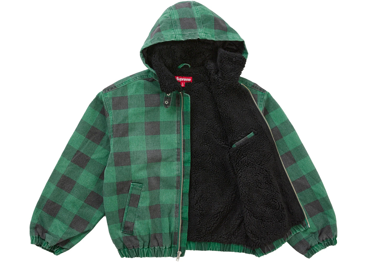 Supreme Faux Sherling Lined Bomber Jacket (FW25) Plaid - vue secondaire B