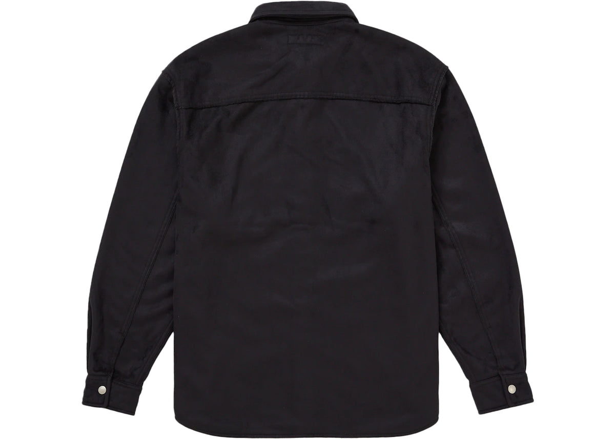 Supreme Faux Suede Snap Shirt Black - vue secondaire B