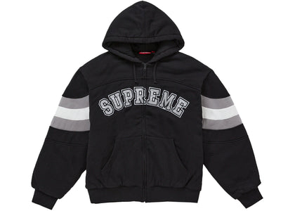 Supreme Filled Zip Up Hooded Sweatshirt Black - apparel view 2