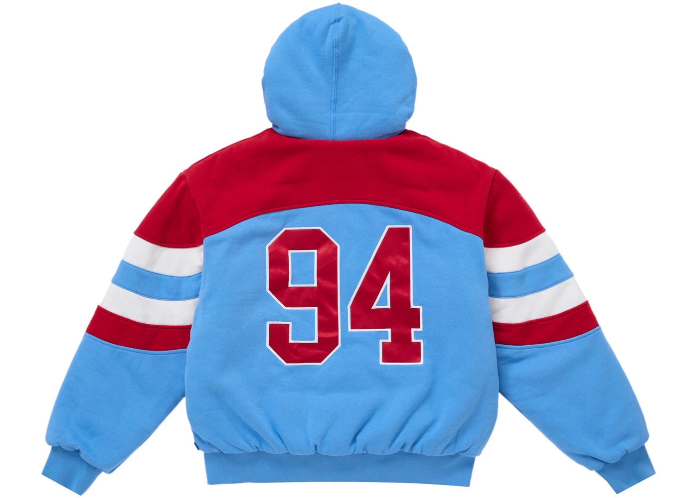 Supreme Filled Zip Up Hooded Sweatshirt Blue - vue secondaire B