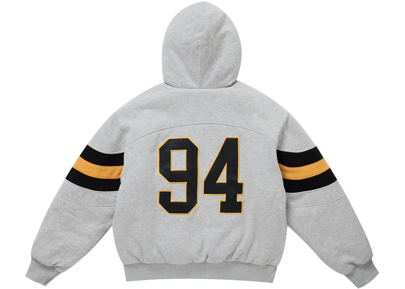 Supreme Filled Zip Up Hooded Sweatshirt Heather Grey - vue secondaire B