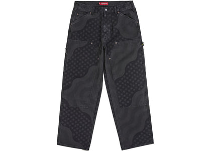 Supreme Flag Double Knee Painter Pant Black - authentic Supreme product