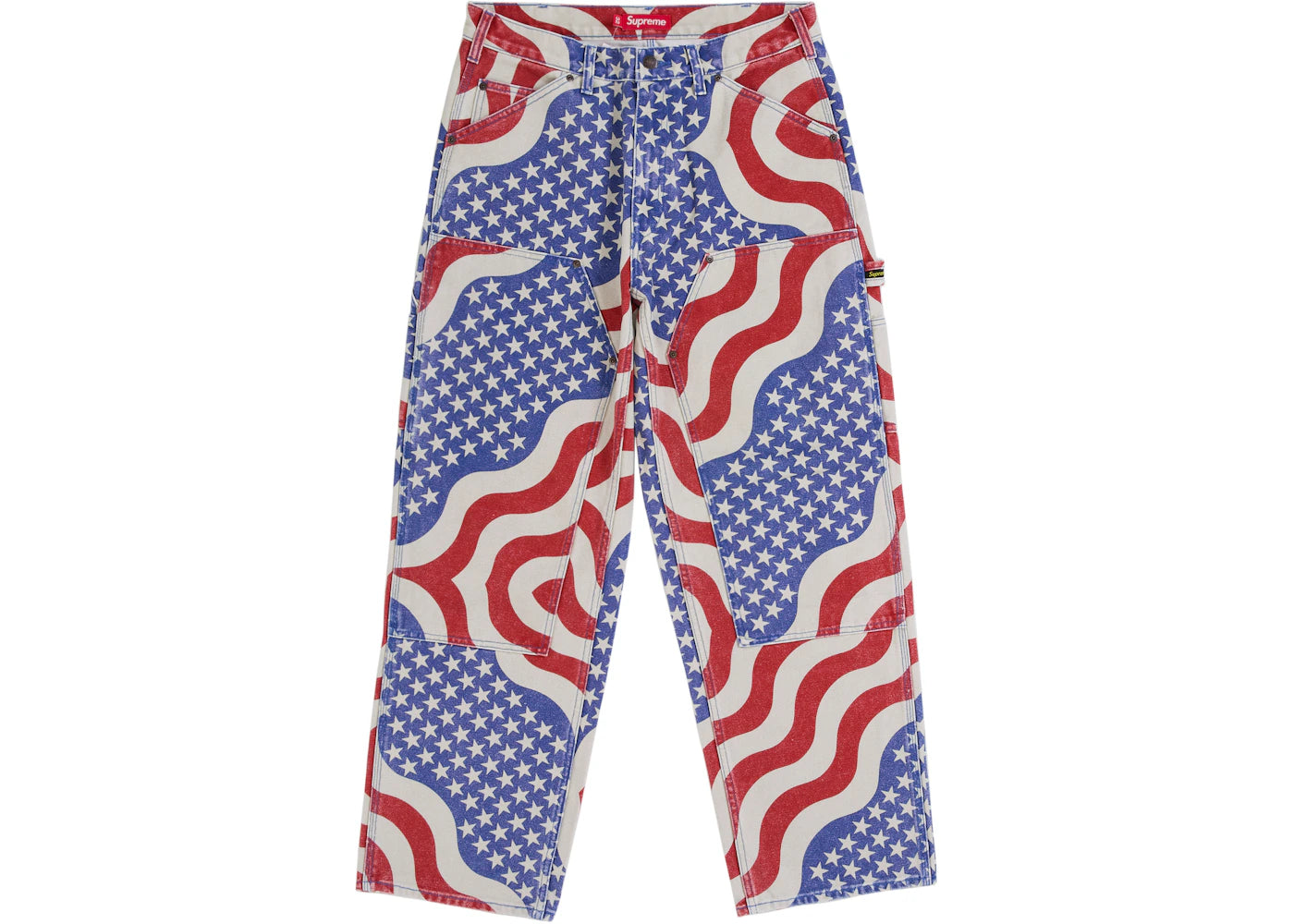 Supreme Flag Double Knee Painter Pant Multicolor - vue 360