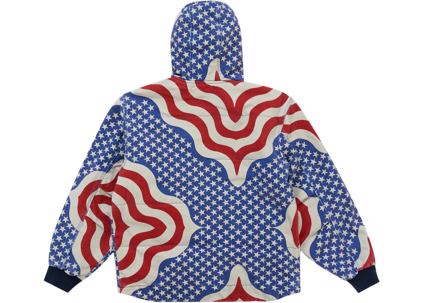 Supreme Flag Quilted Hooded Work Jacket Multicolor - vue secondaire B