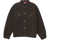 Supreme Flocked Denim Trucker Jacket Black