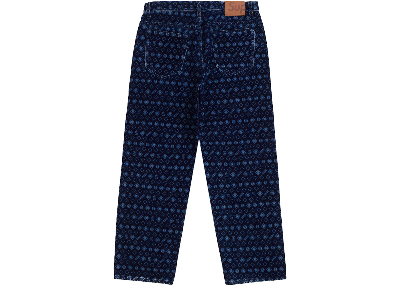 Supreme Flocked Loose Fit Jean Blue - vue secondaire B