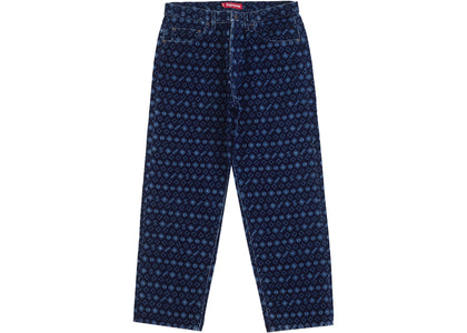 Supreme Flocked Loose Fit Jean Blue - product view 2