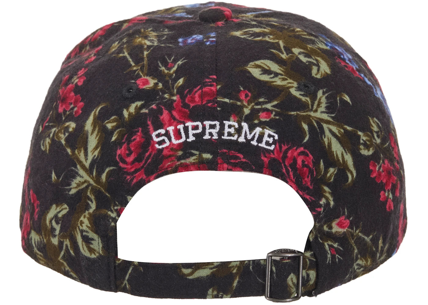 Supreme Floral Flannel 6-Panel Black - vue secondaire B