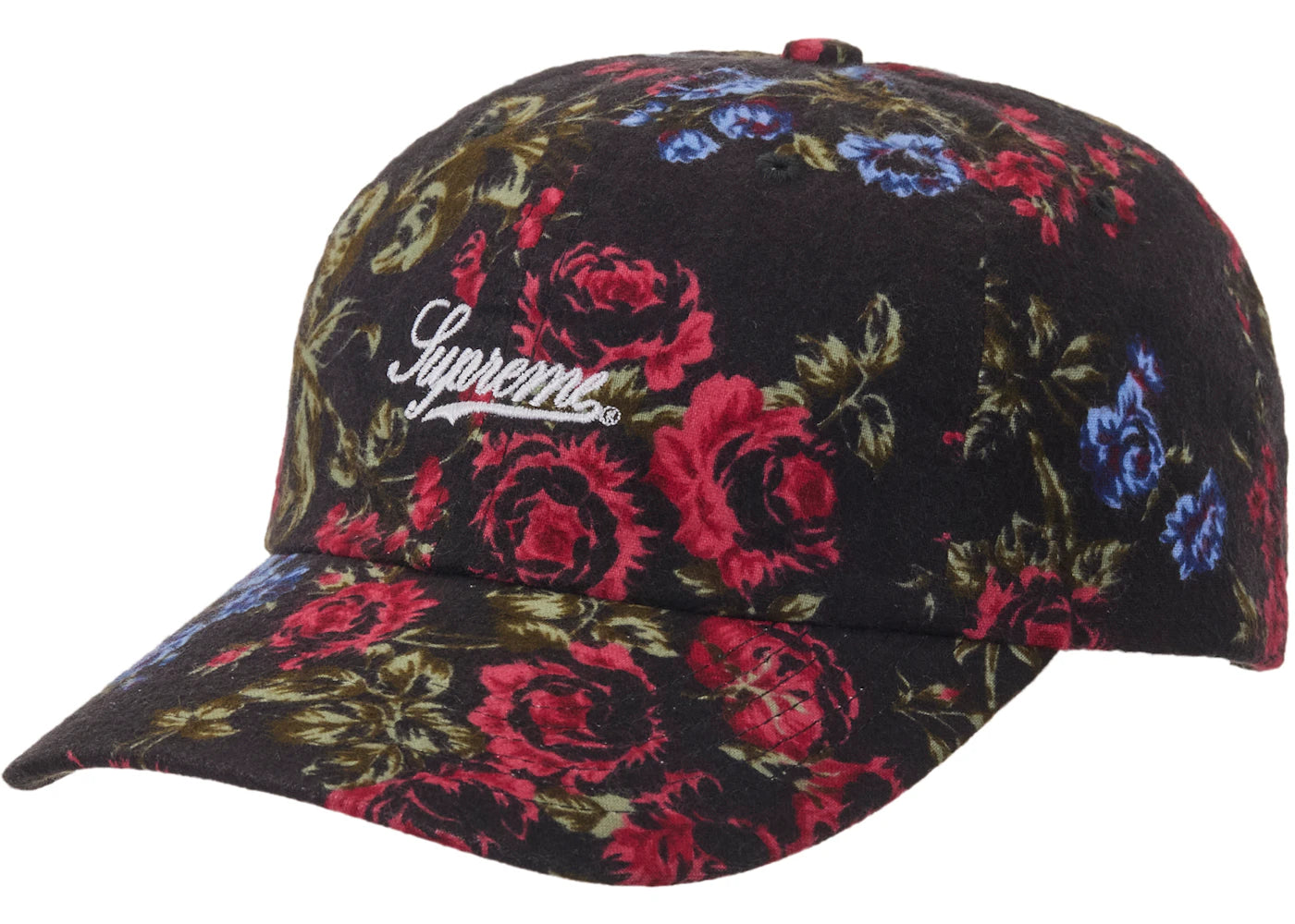 Supreme Floral Flannel 6-Panel Black - vue secondaire A