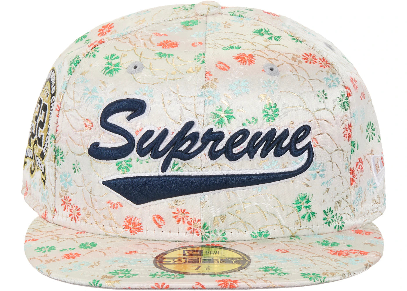 Supreme Floral Jacquard New Era 59Fifty Fitted Hat White - vue secondaire A