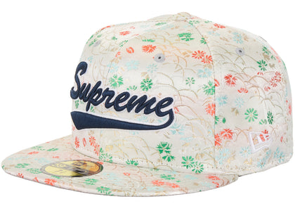 Supreme Floral Jacquard New Era 59Fifty Fitted Hat White - authentic Supreme product