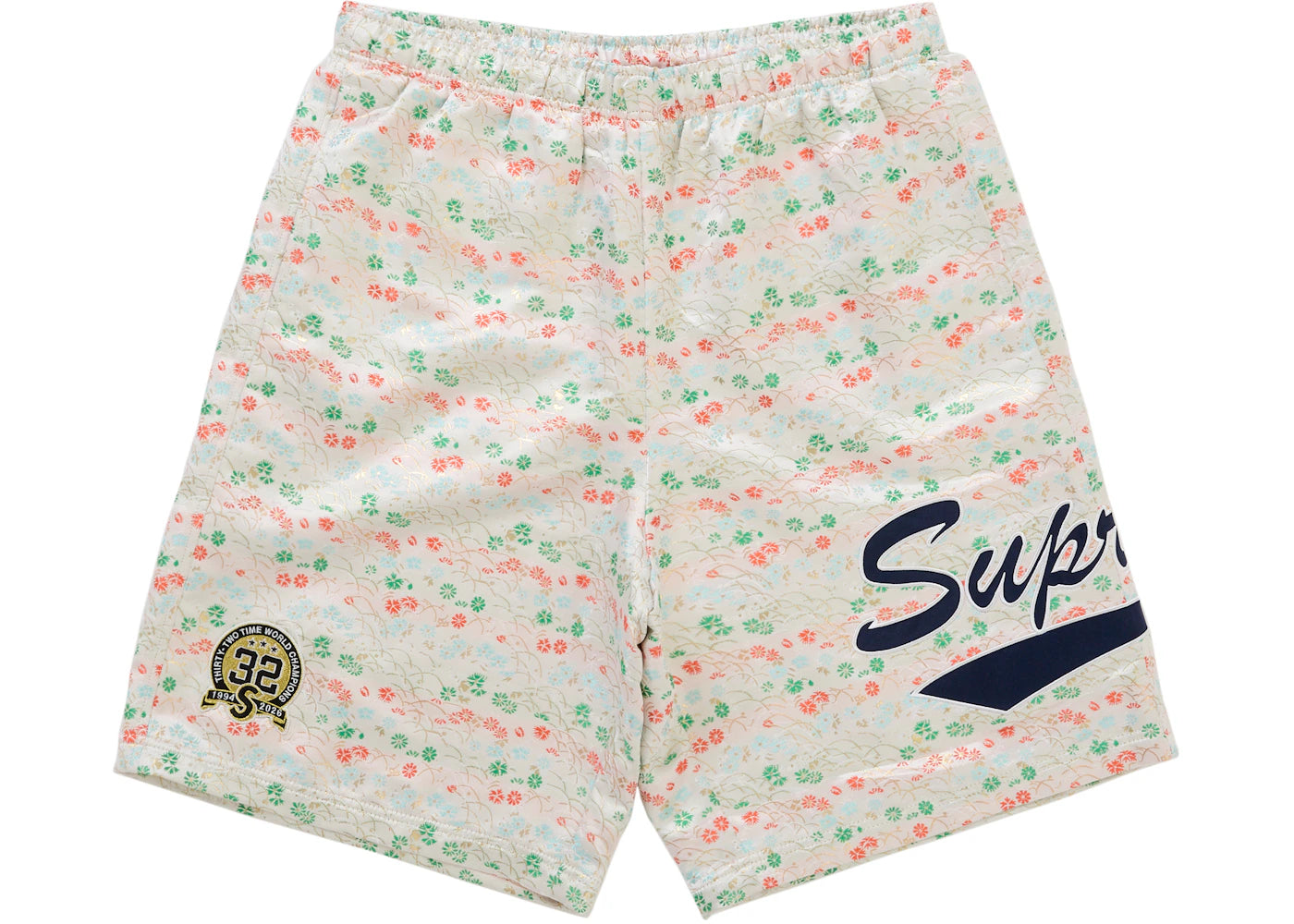 Supreme Floral Jacquard Short White - vue secondaire A