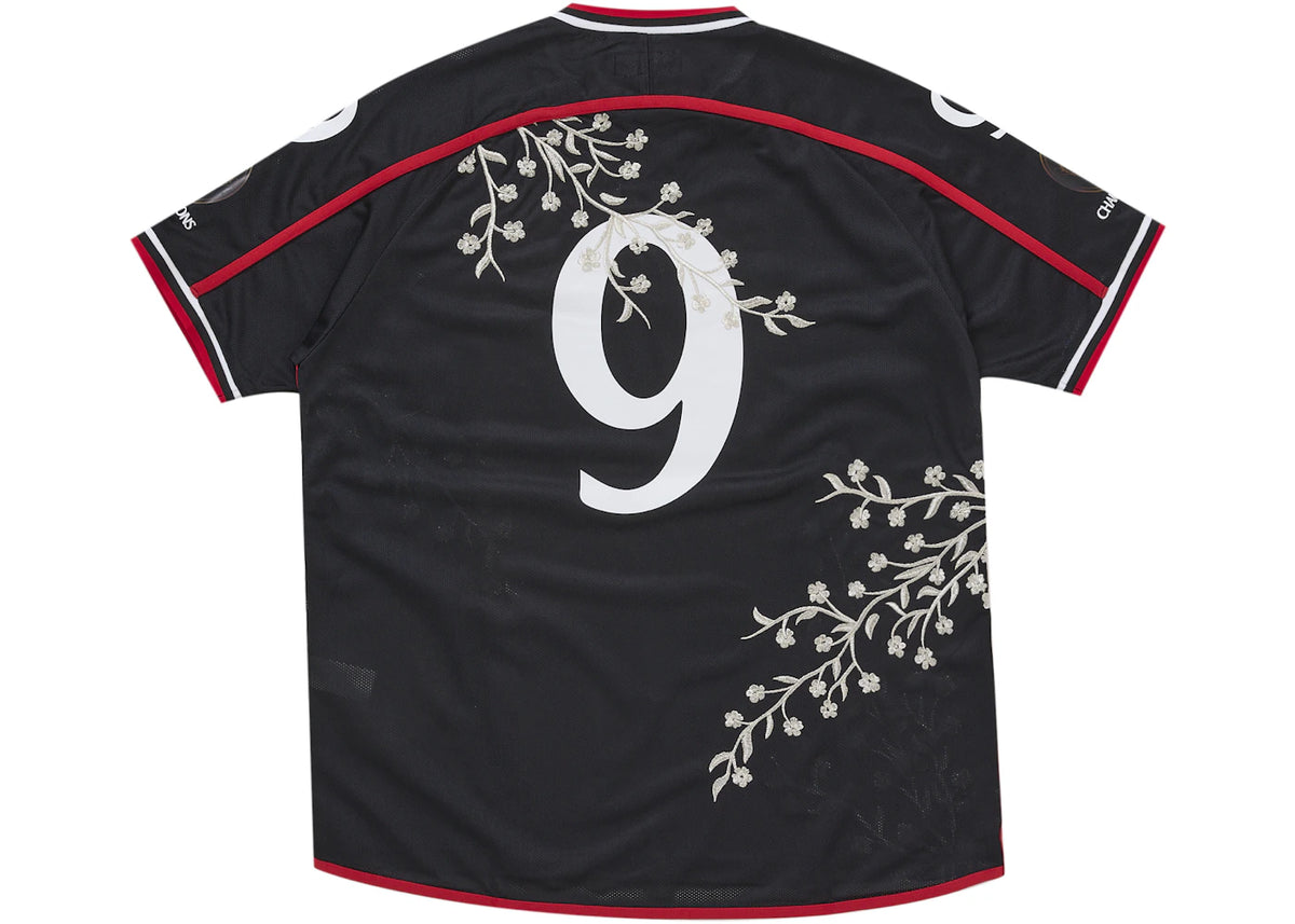 Supreme Floral Soccer Jersey Black - vue secondaire A