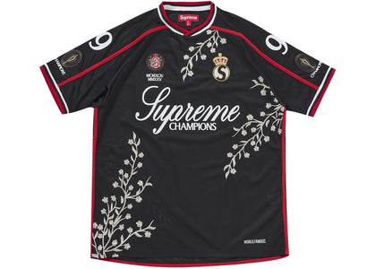 Supreme Floral Soccer Jersey Black - authentic Supreme apparel