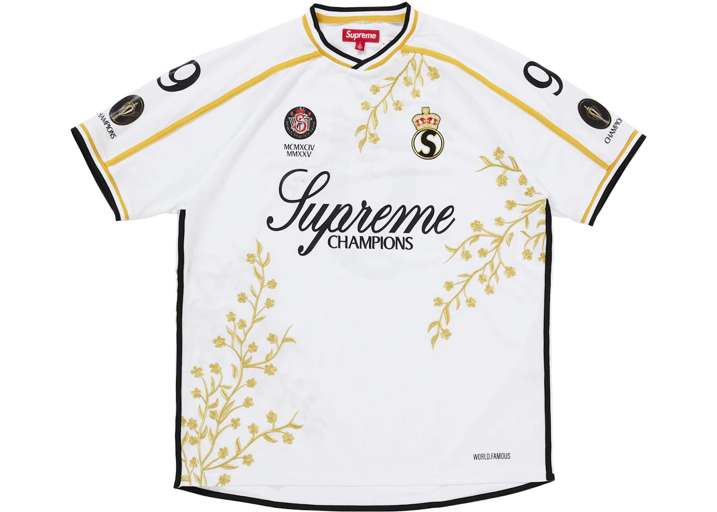 Supreme Floral Fußballtrikot Weiß