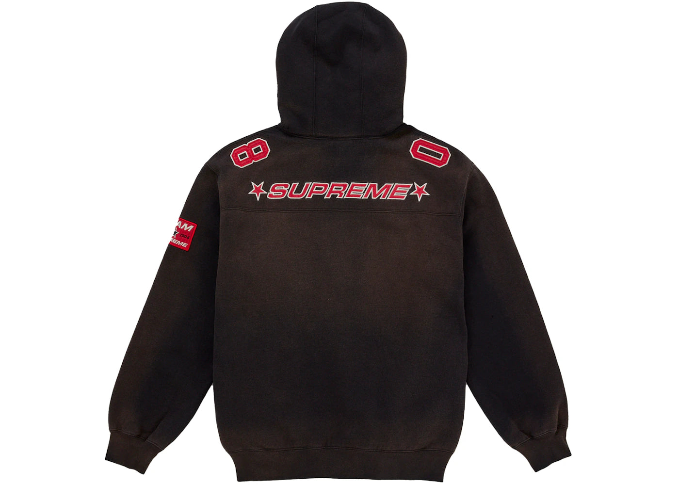 Supreme Football Jersey Hooded Sweatshirt Black - vue secondaire B