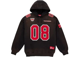 Supreme Football Jersey Hooded Sweatshirt Black - vue 360