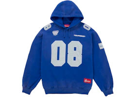 Supreme Football Jersey Hooded Sweatshirt Royal