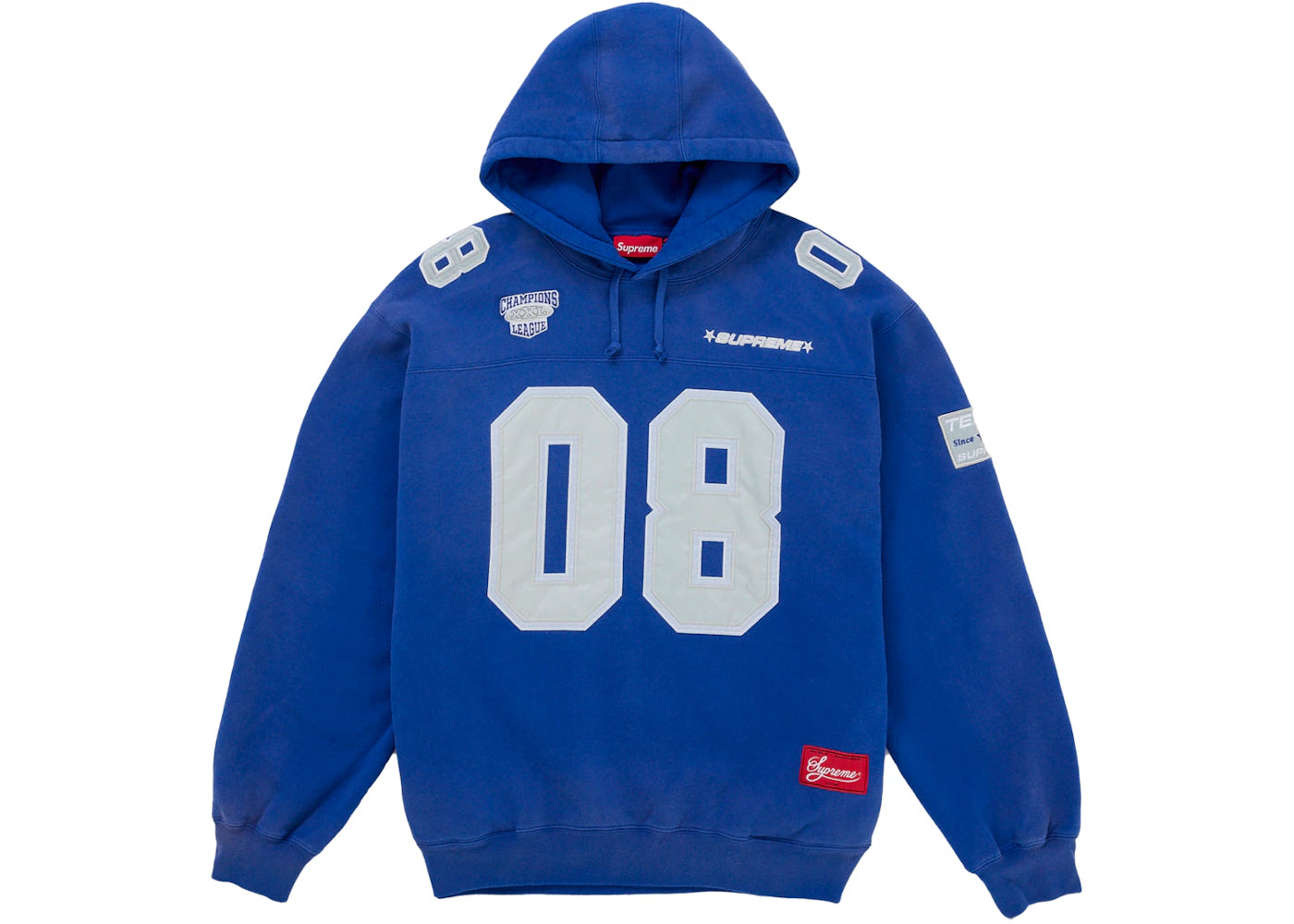 Supreme Football Jersey Hooded Sweatshirt Royal - vue secondaire A